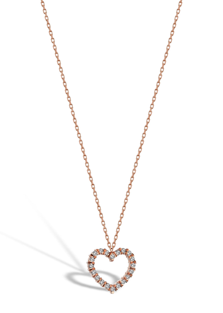 Omnia Heartline Diamond Necklace