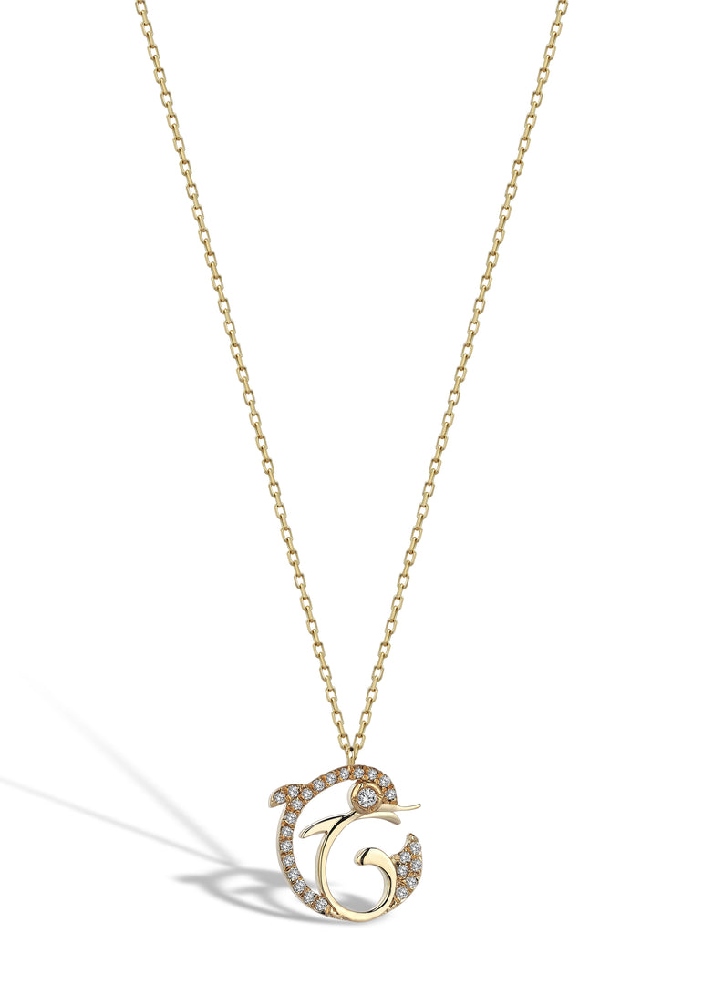 Omnia Dolphin Diamond Necklace