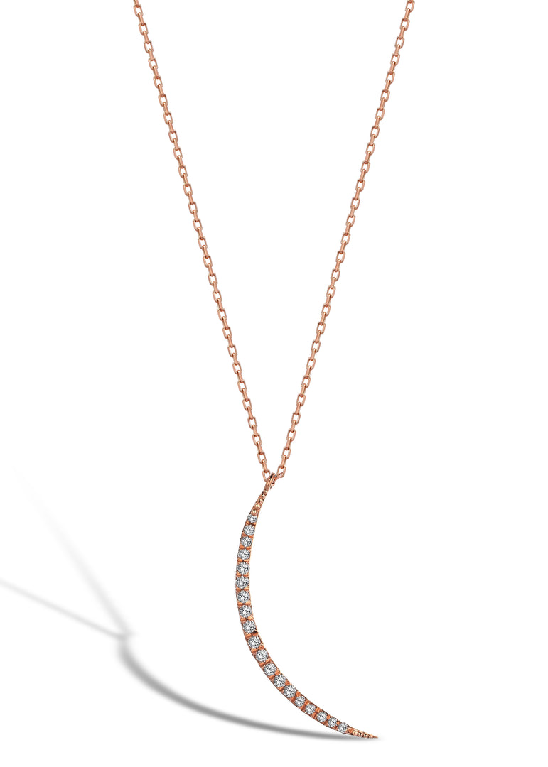 Omnia Crescent Diamond Necklace