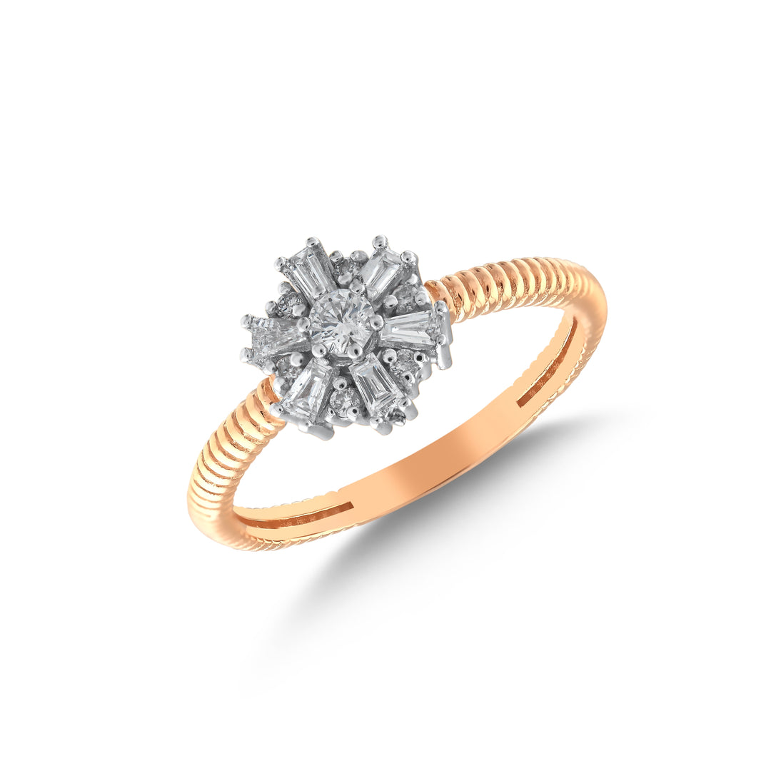0.26 CT ROSE BAGUETTE DIAMOND RING